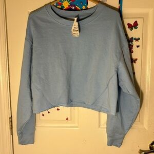 cropped long sleeve top